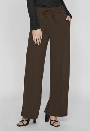 VILA VICLUA HW WIDE NOOS - Kalhoty - coffee bean