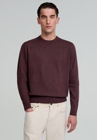 Scalpers ROUND NECK  - Pulover - burgundy