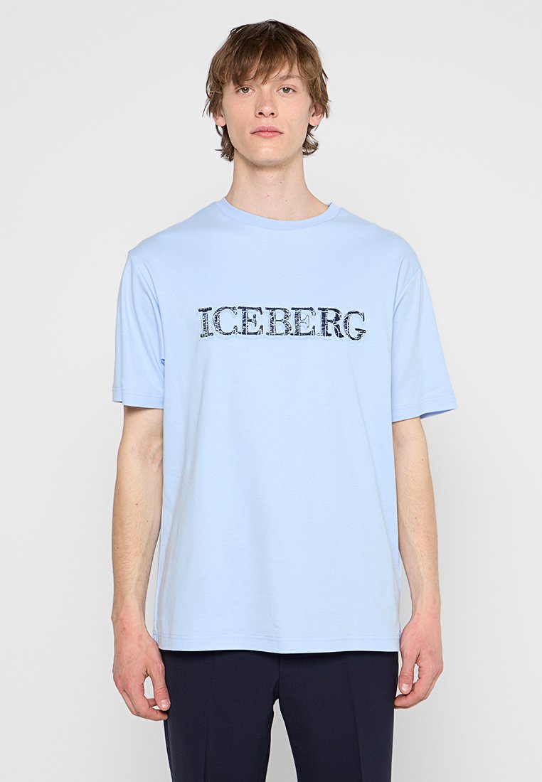 Iceberg T-shirt print lichtblauw