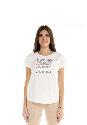 LEONE 1947, WOMAN SHORT SLEEVES CHIC BOXING - T-shirt imprimé - whisper white