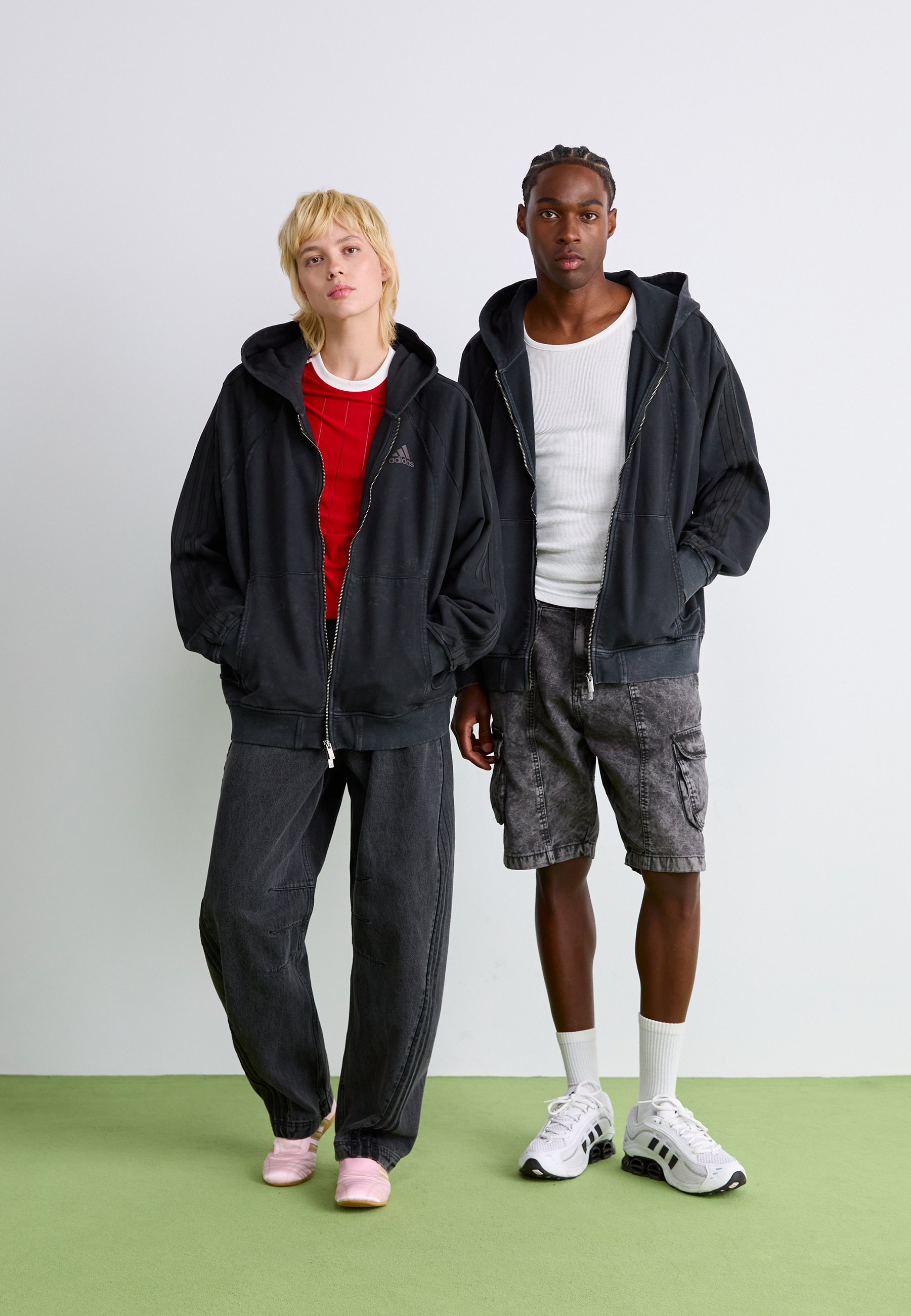 adidas Originals LENIUM - Zip-up sweatshirt - black - Zalando.co.uk