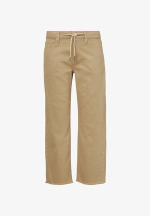 Bežinės plačios kelnės pagamintos iš medvilnės, su virveliniu juosmeniu, turi nupeštus kraštus ir tradicinį penkių kišenių dizainą.