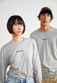 Salomon LOGO TEE UNISEX - T-shirt estampada - heather grey