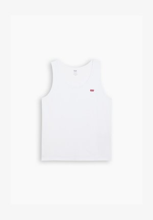Witte katoenen tanktop met een ronde halslijn en brede armsgaten. Gekenmerkt door een klein rood Levi's logo op de linkerkant van de borst. Zachte textuur.