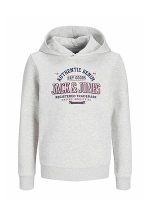JJELOGO NOOS JNR - Sweat à capuche - white melange