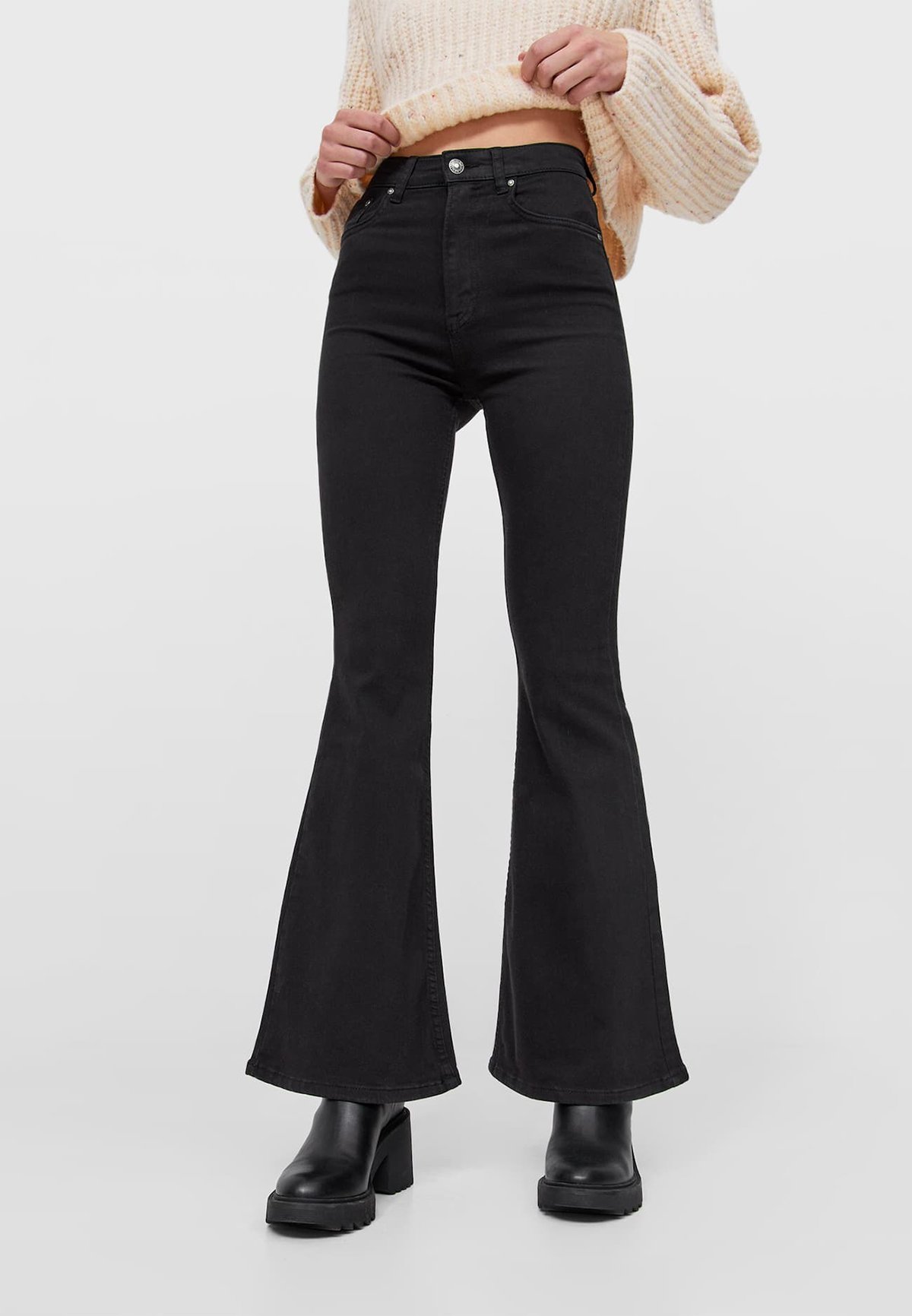 Stradivarius Jeans a zampa - black/nero - Zalando