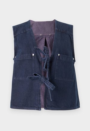 TWO POCKET - Strukirani kaput - dark blue denim