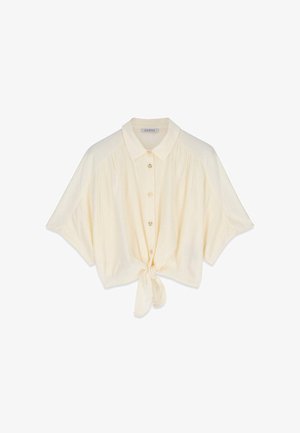 Guess, BOW CROPPED BLUSE - Button-down blouse - weiß