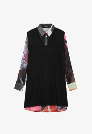 Desigual, LONG-SLEEVED DRESS M. C. LACROIX SET - Tričkové šaty - black