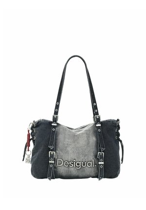Desigual, LARGE DENIM BAG - Handbag - gray