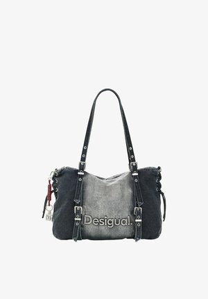 Desigual, LARGE DENIM BAG - Handbag - gray