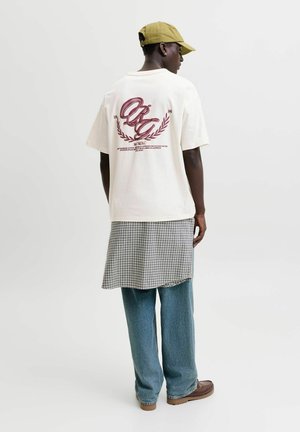 Jack & Jones, T-SHIRT BACKPRINTET T-SHIRT - T-shirt print - antique white