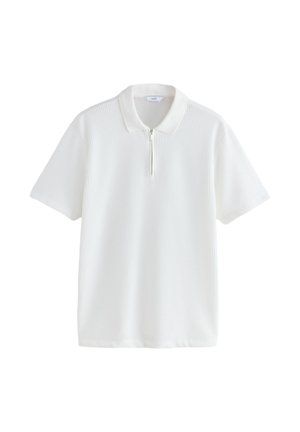 Next, REGULAR FIT - TEXTURED SMART NECK - Polotričko - ecru white