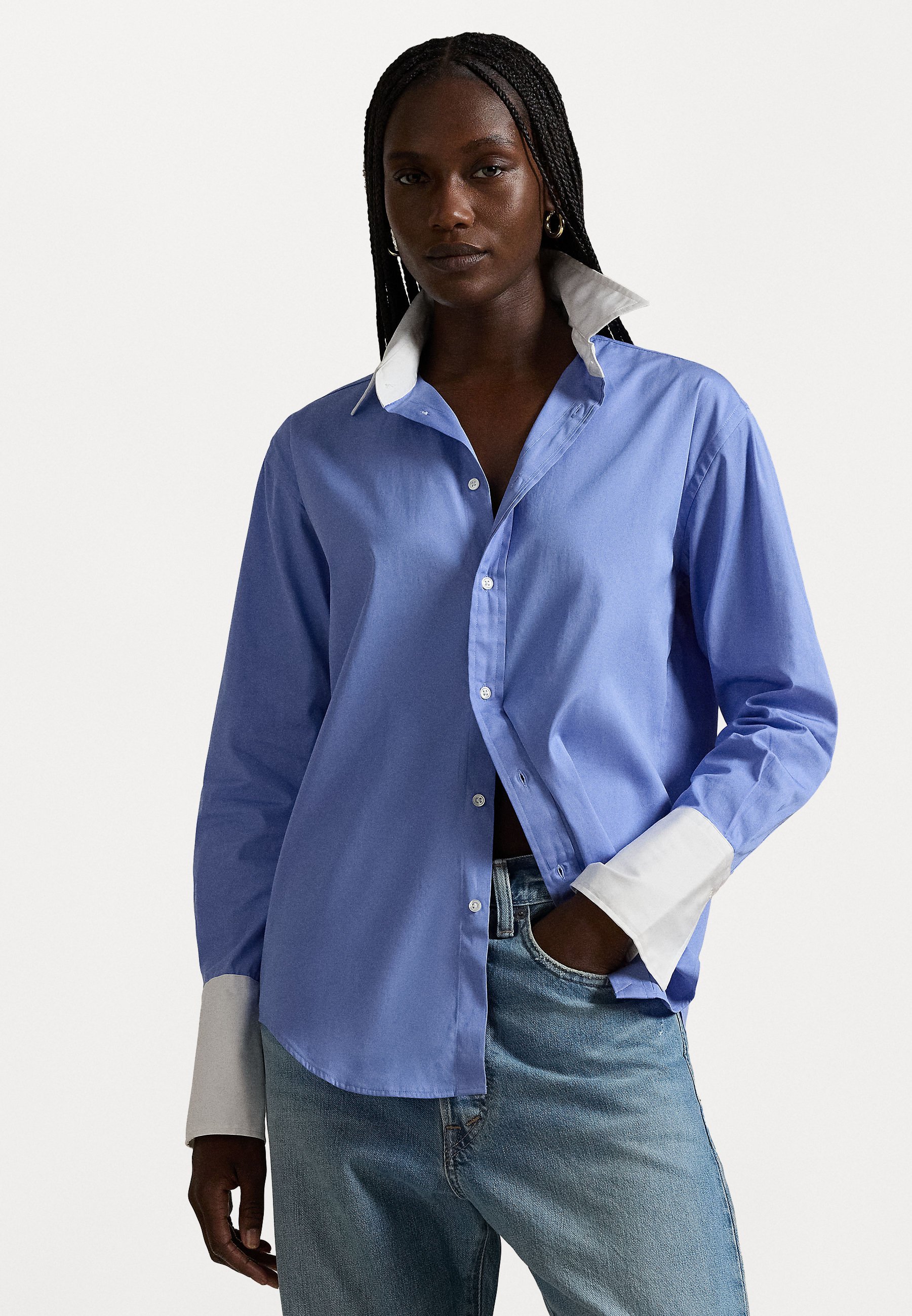 Blouson court zippé col montant bleu foncé homme | La Halle