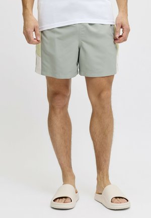 JJ Rebel, JJ REBEL MEN'S SWIM SHORT JREBBENJAMIN COLORBLOCK - Zwemshorts - slate gray - w wax yellow and bright white