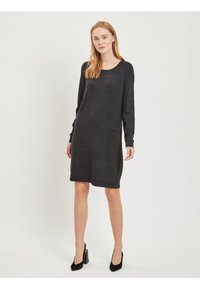 VILA VIRIL DRESS - Abito in maglia - dark grey melange