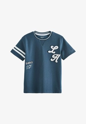 Next, SHORT SLEEVE VARSITY REGULAR FIT - Print T-shirt - blue