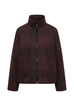 Cecil, KARIERTE JACKE IN WOLLOPTIK MIT STEHKRAGEN - Lichte jas - red wine melange