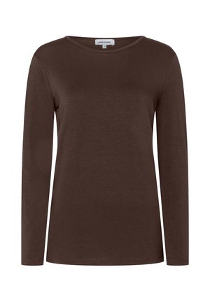 More & More, MORE & MORE ZEITLOSES BASIC-LANGARMSHIRT - Long sleeved top - espresso brown