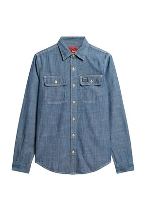 Superdry & Co, LONG SLEEVE  - Overhemd - mid blue
