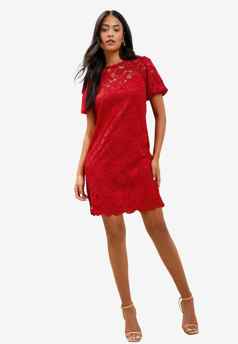 Lipsy REGULAR FIT SHORT SLEEVE - Koktejlové šaty / šaty na párty - red