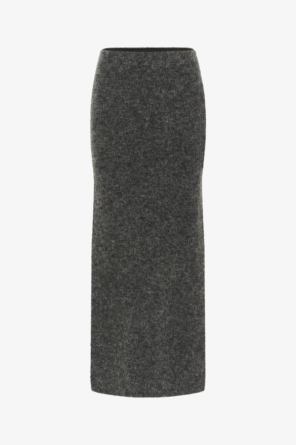 ALPHA LONG SKIRT - Maxi skirt - charcoal melange