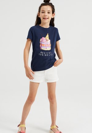 MET PAILLETTEN APPLI - T-shirt con stampa - blue