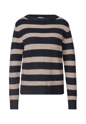 Street One, PULLOVER MIT BOAT NECK UND STREIFEN - Jersey de punto - indigo night