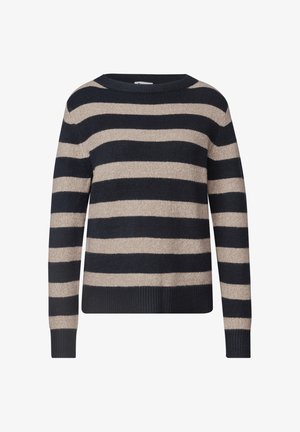 Street One, PULLOVER MIT BOAT NECK UND STREIFEN - Pullover - indigo night