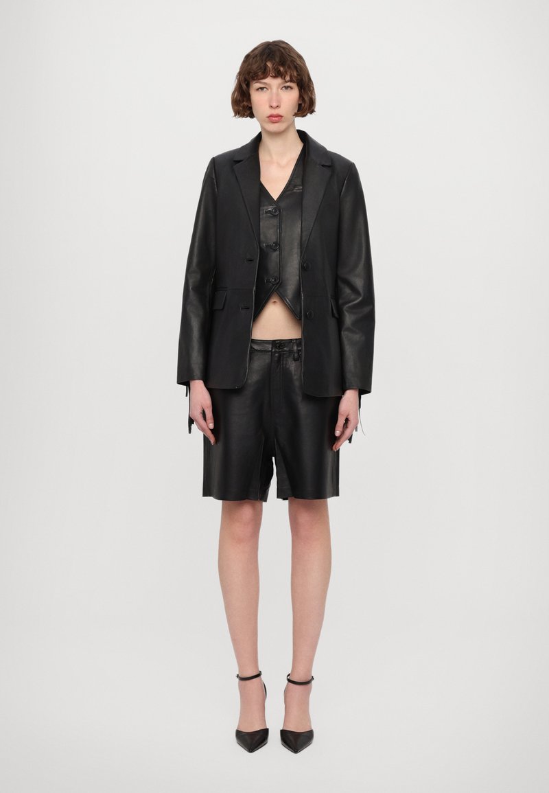 Veste Western Femme En Cuir Suédé Marron – Taille L – Avec Franges