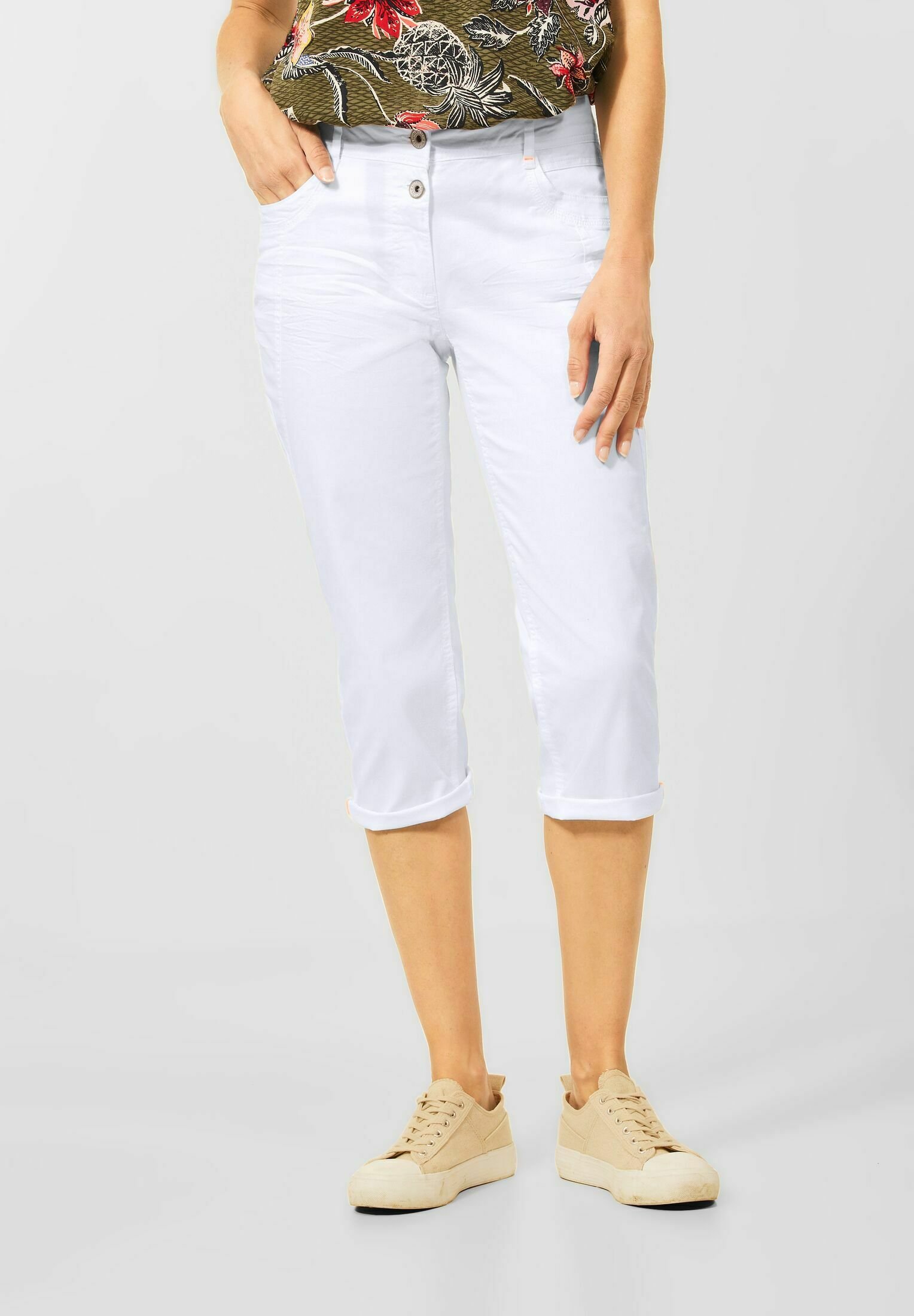Cecil LOOSE FIT - Jeansshort - weiß/wit - Zalando.nl