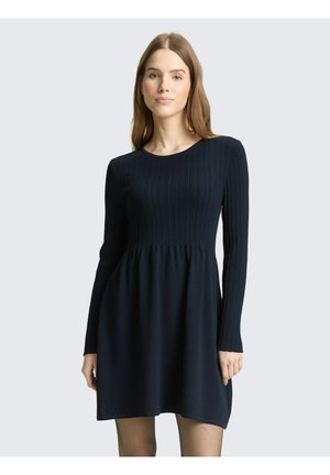 MINI MIT STRUKTUR - Strickkleid - sky captain blue
