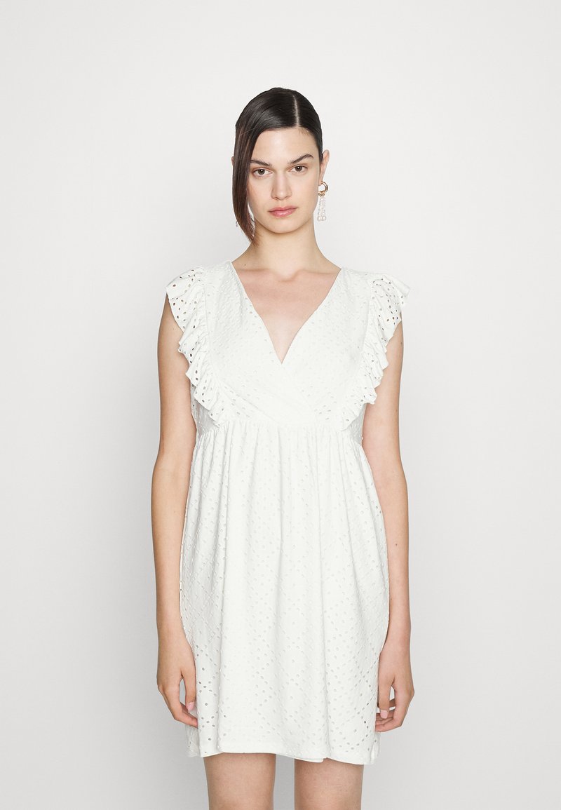Damen Freizeitkleider | Vero Moda Tall VMTASSA FRILL SHORT DRESS Freizeitkleid snow white/weiß - VQ25206 Damen Freizeitkleider | Vero Moda Tall VMTASSA FRILL SHORT DRESS Freizeitkleid snow white/weiß - VQ25206