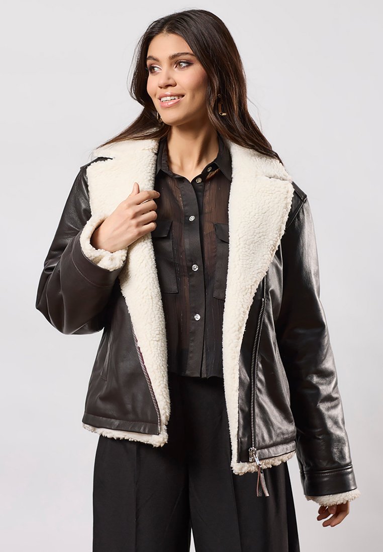 Closet Leren jas bruin Closet Leren jas bruin