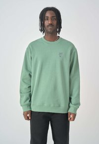 Cleptomanicx SKETCH GULL - Sweatshirt - comfrey green