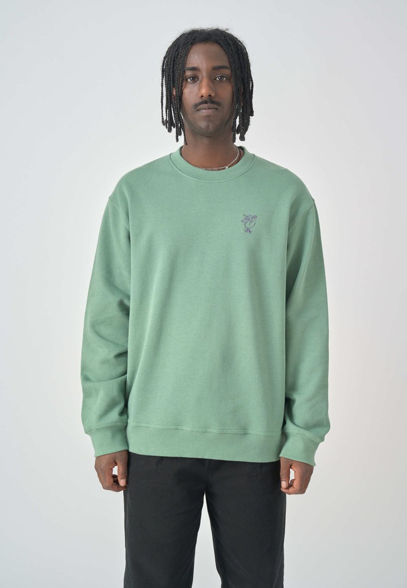 Cleptomanicx SKETCH GULL - Sweatshirt - comfrey green
