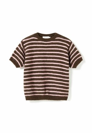 Noella, N-MONIKAH - T-shirts print - brown rose stripe