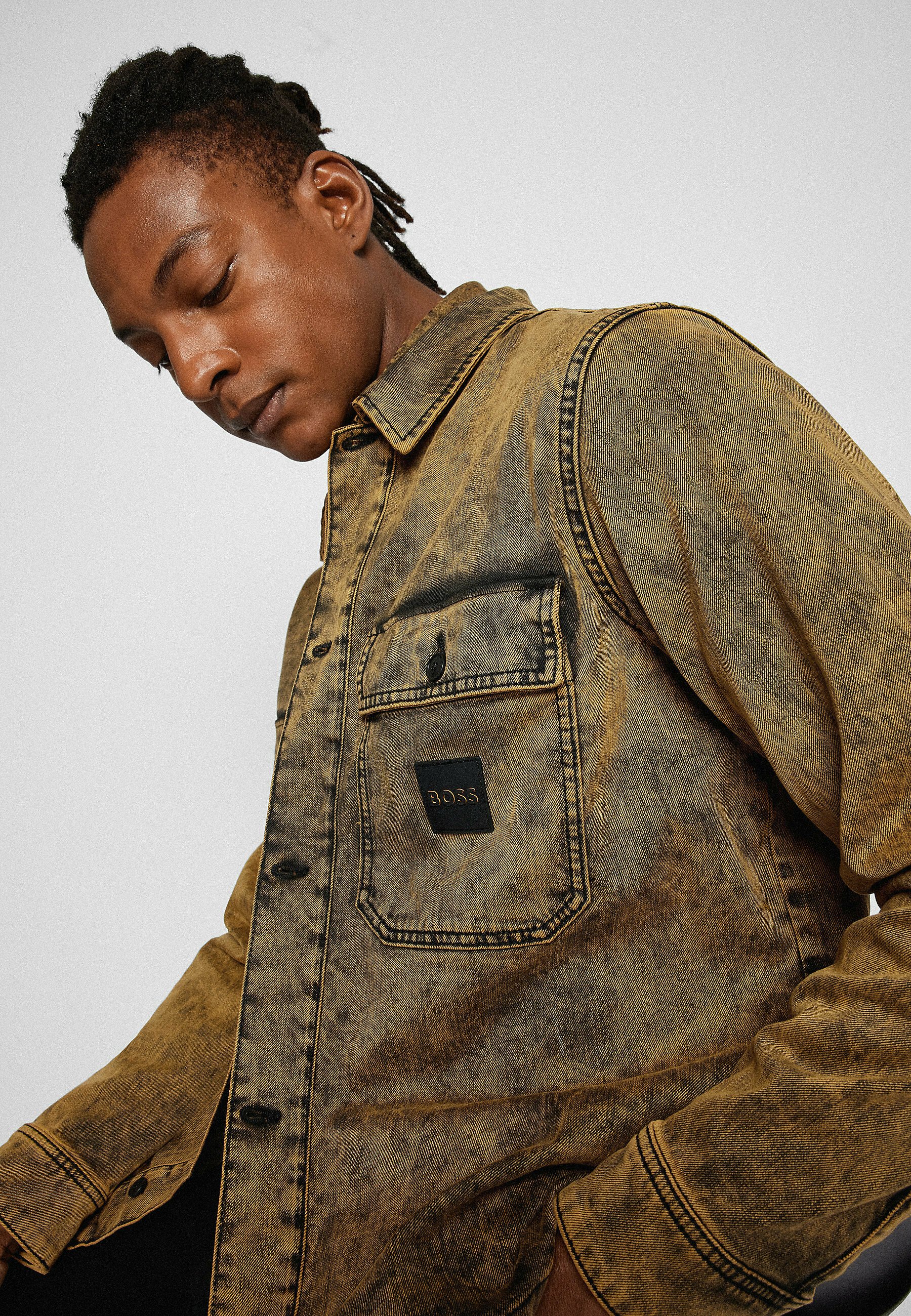 BOSS LOVVO BC - Denim jacket - brown 