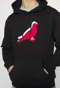 STAPLE PIGEON DOUBLE LOGO HOODIE - Camisola - black