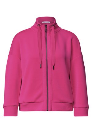 Street One, JACKE IM SILK-LOOK MIT RIPPDETAILS - Sweat zippé - magenta dream