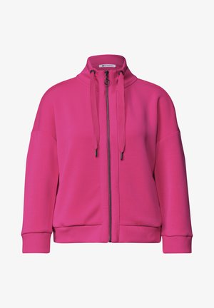 Street One, JACKE IM SILK-LOOK MIT RIPPDETAILS - Sweatjakke - magenta dream