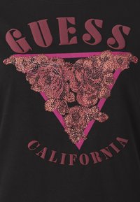 Guess SS CN  TRIANGLE - Marškinėliai su spaudiniu - schwarz