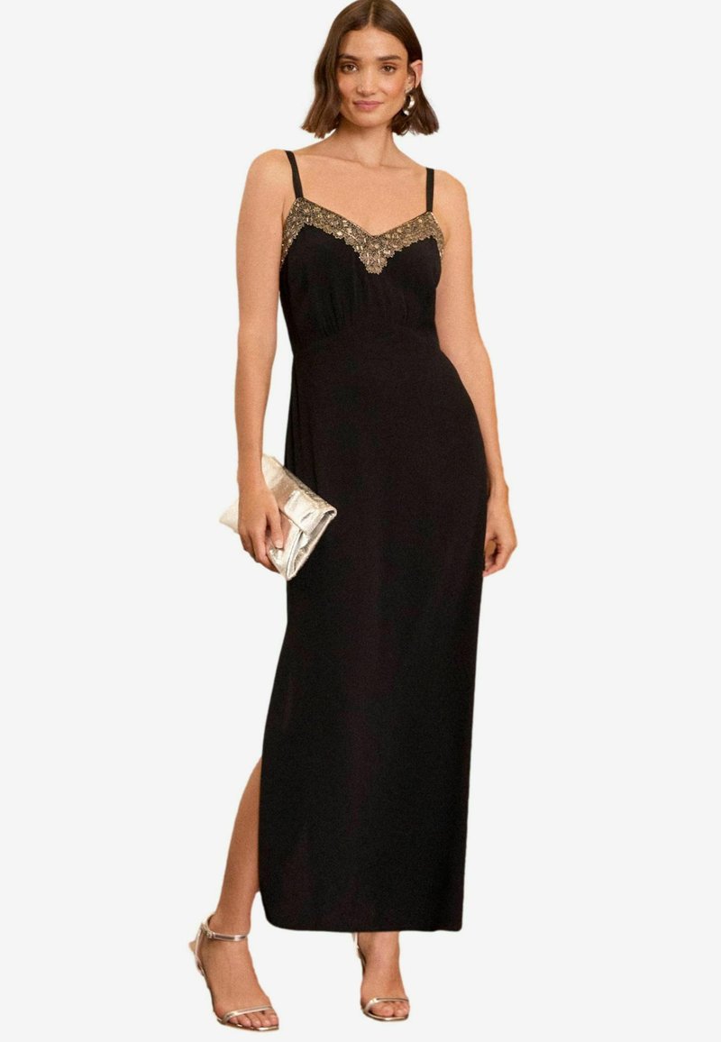 Love & Roses EMBELLISHED NECK CAMI SLIP REGULAR FIT - Apģērbs svinīgiem gadījumiem - black