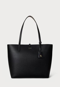 FAUX LEATHER REVERSIBLE TOTE BAG - Shopping bag - black/taupe