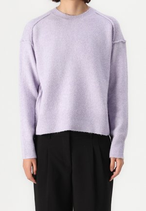 Striktrøje - purple