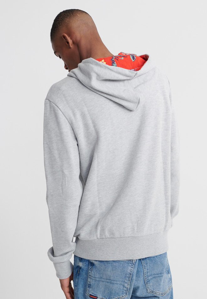 superdry grey marl moletom com capuz