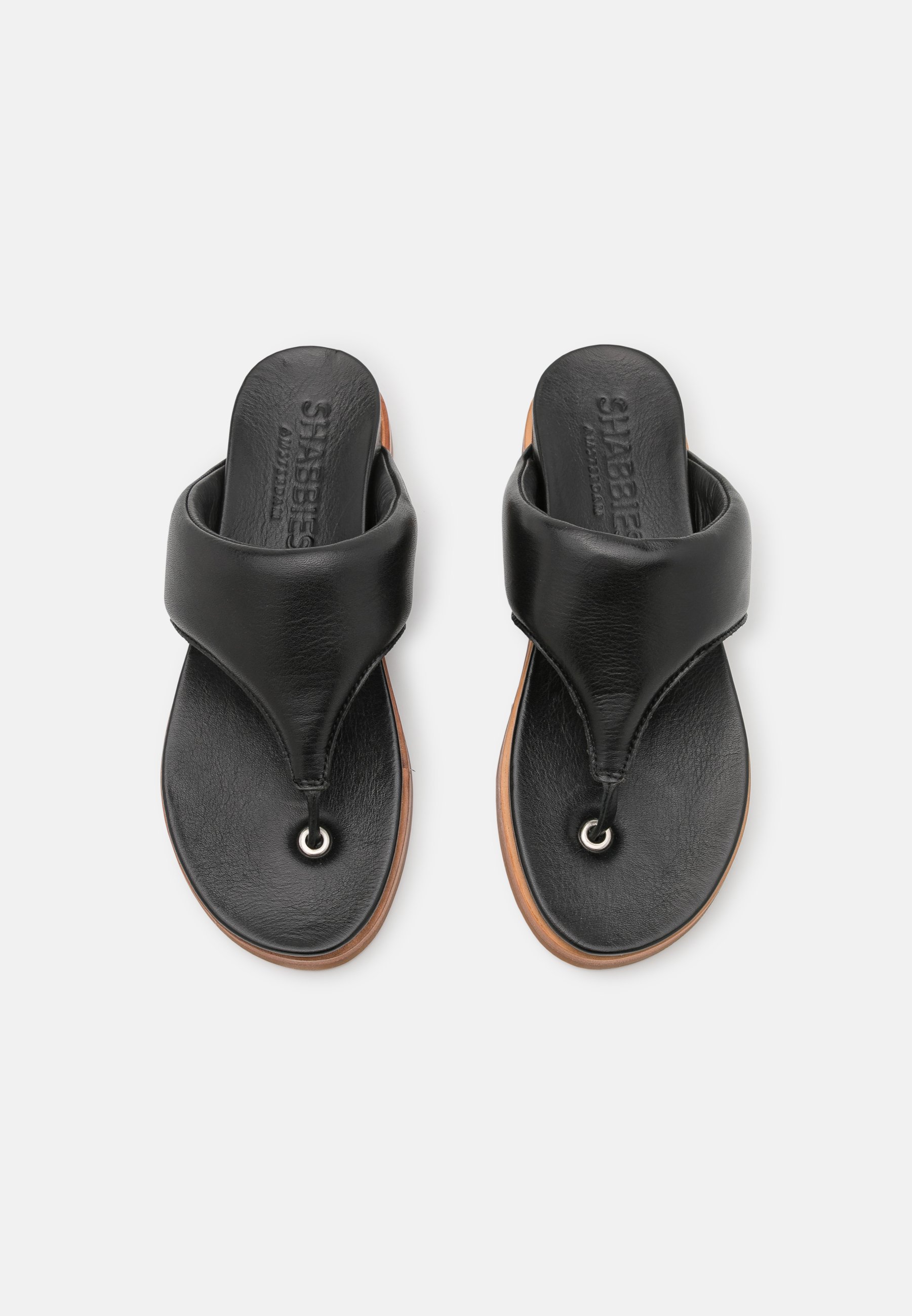 Shabbies Amsterdam T-bar sandals - black - Zalando.de