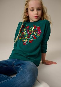Next SEQUIN HEART - Longsleeve - green