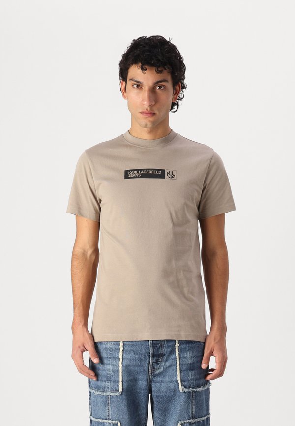 SLIM GRAPHIC  - Print T-shirt - desert taupe