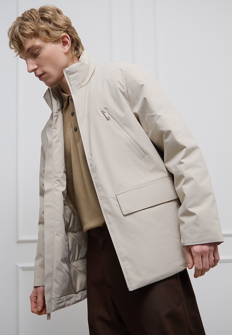 Calvin Klein Gewatteerde jas beige